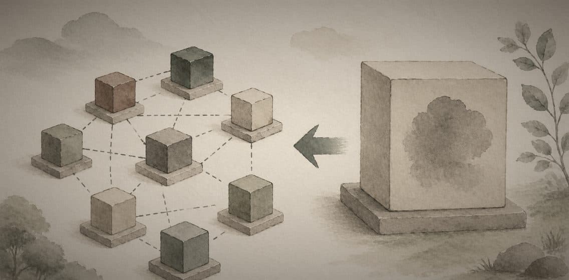클라우드 컴퓨팅의 개념을 본문 안에서 다른 각도로 비춰 보는 편집형 일러스트.
