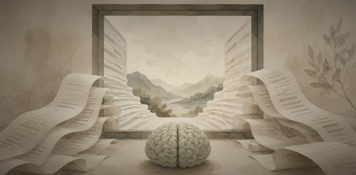 컨텍스트 윈도우의 개념을 본문 안에서 다른 각도로 비춰 보는 편집형 일러스트.